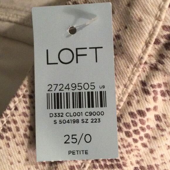 LOFT Snakeskin Print Modern Skinny Jeans 0 Petite/25 - Picture 9 of 9